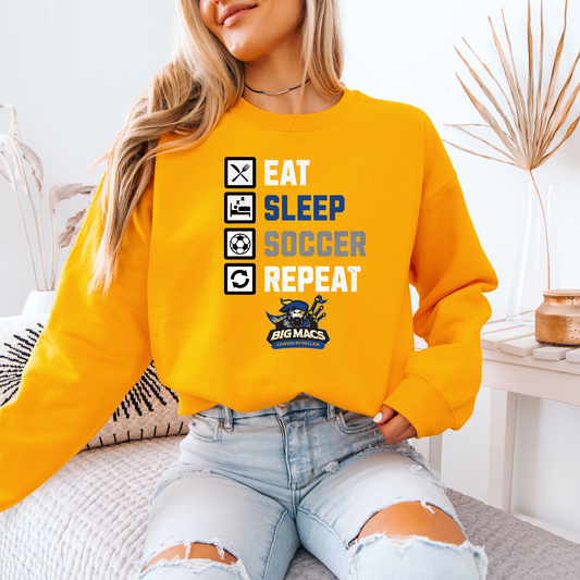 Eat Sleep Soccer Repeat Canon Mac Crewneck