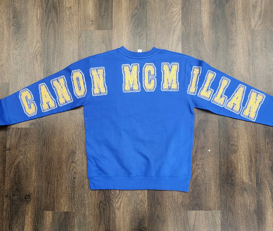 Canon Mac Big Print Distressed Crewneck