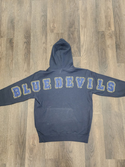 Mt. Lebanon Blue Devils Big Print Distressed Hoodie / Crewneck