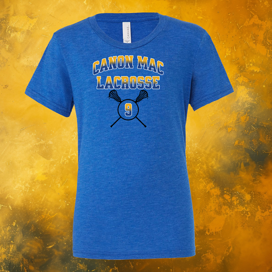 Canon Mac Lacrosse Custom Number Bella + Canvas T-Shirt