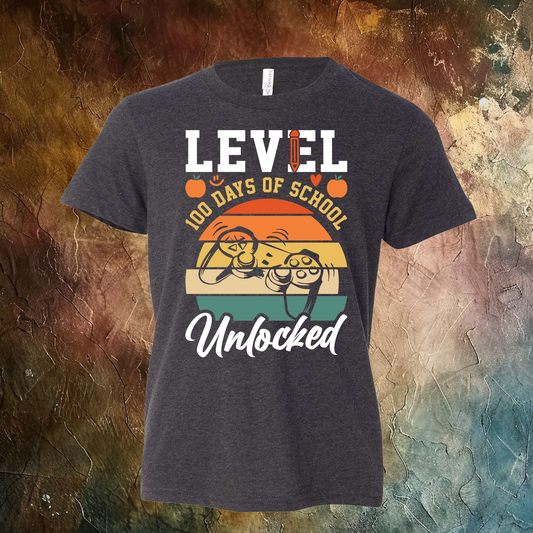 100 Days Of School Level Unlocked T-Shirt