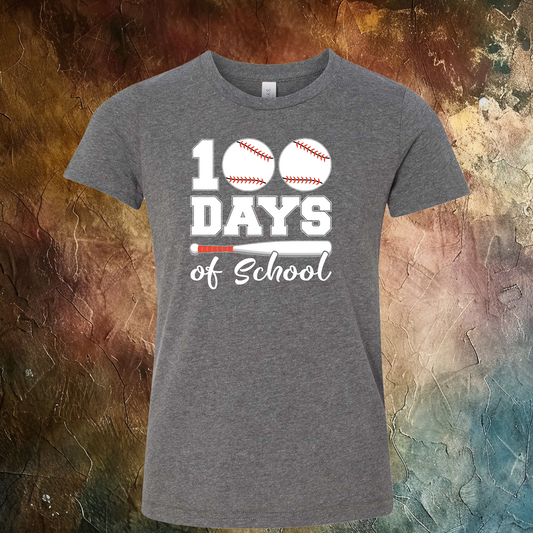 100 Days Of School Baseball T-Shirt