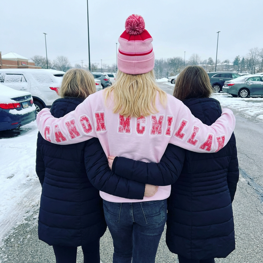 Canon Mac Big Print Distressed Valentine's Day Crewneck Sweatshirt