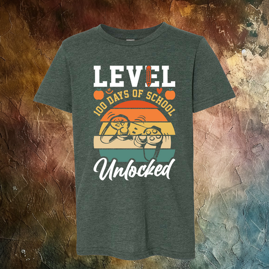 100 Days Of School Level Unlocked T-Shirt