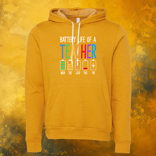 Teacher Battery Life Hoodie