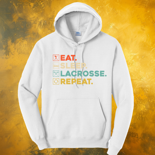 Eat Sleep Lacrosse Repeat Hoodie