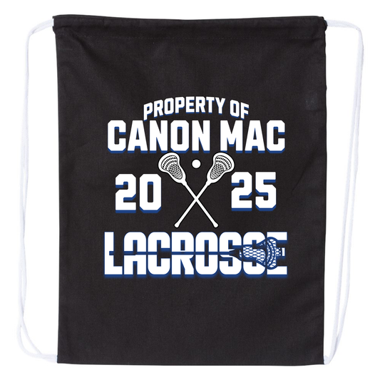 Property of Canon Mac LAX Drawstring Bag