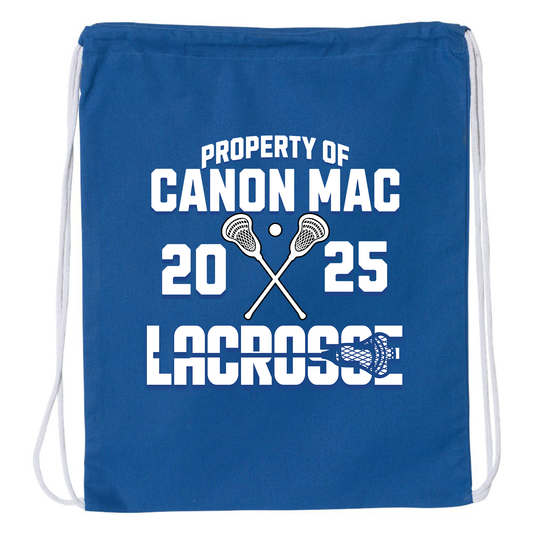 Property of Canon Mac LAX Drawstring Bag