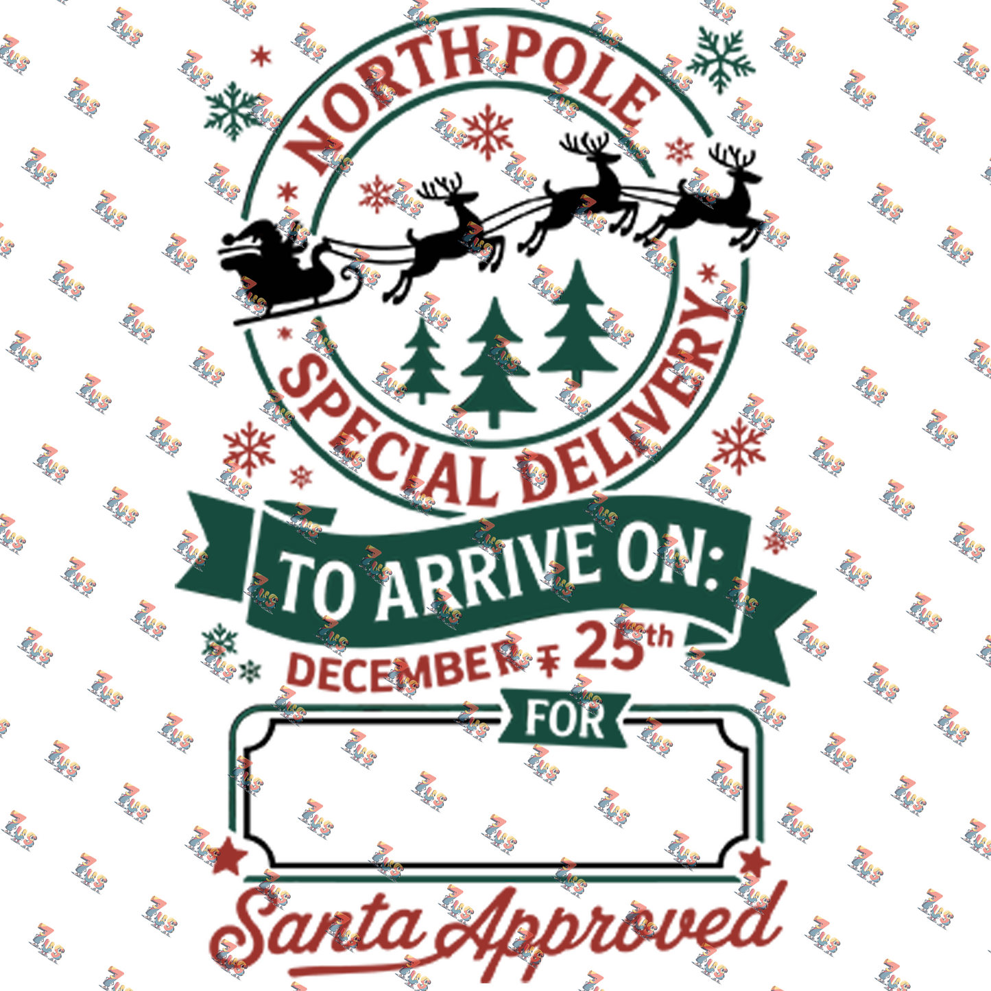Personalized North Pole Santa Sack 1