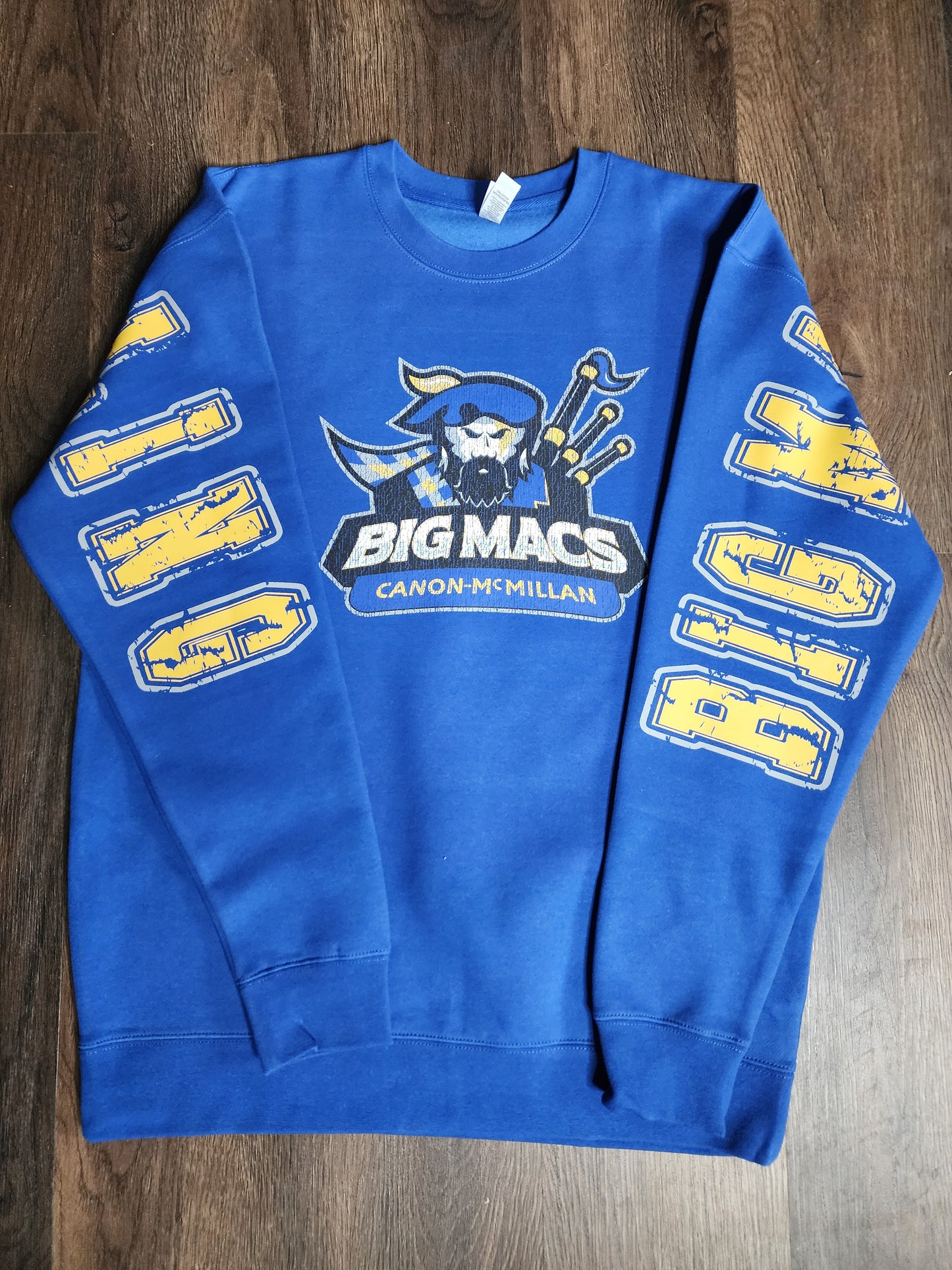 Canon Mac Wrestling Big Print Distressed Crewneck