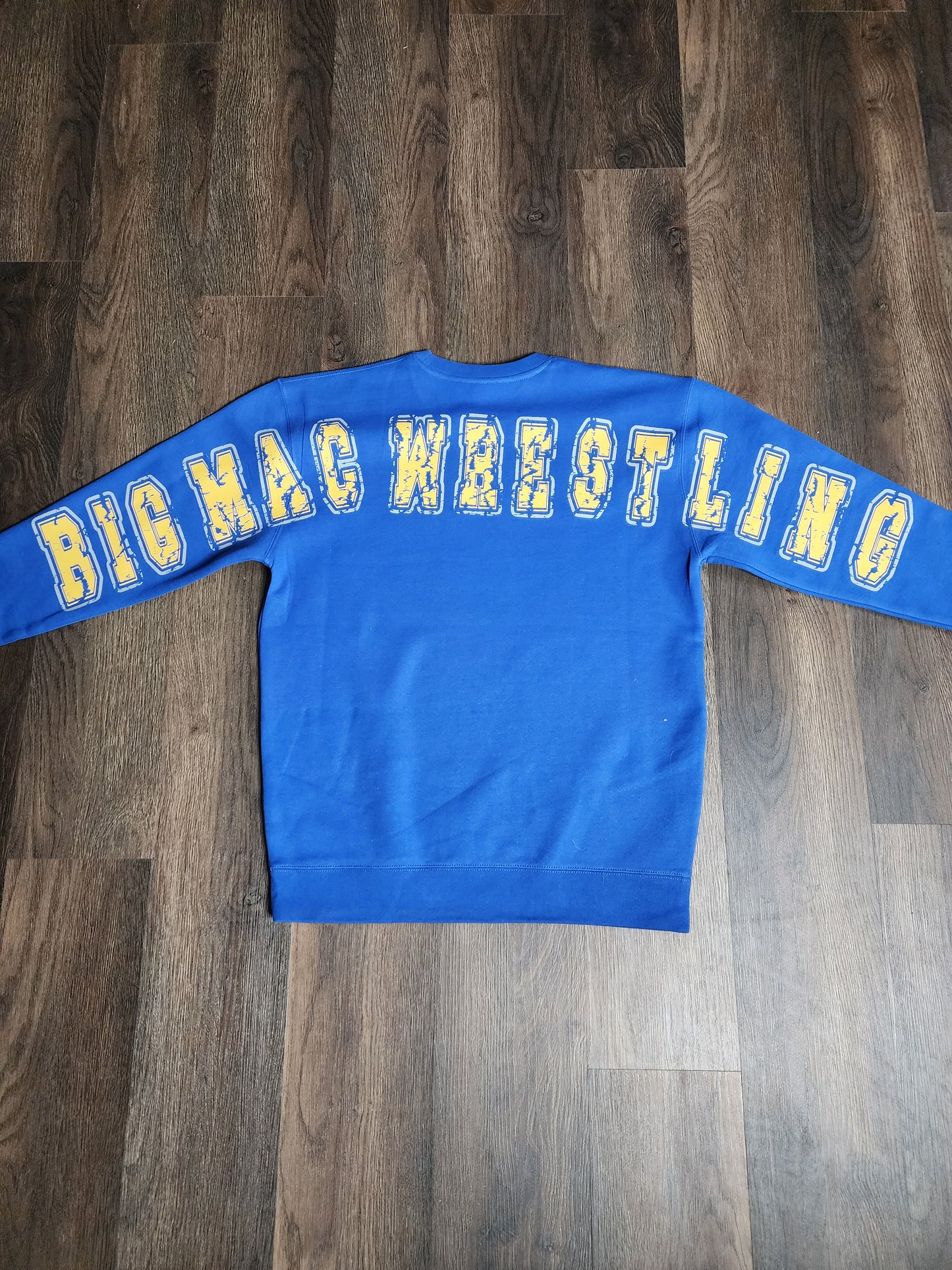 Canon Mac Wrestling Big Print Distressed Crewneck