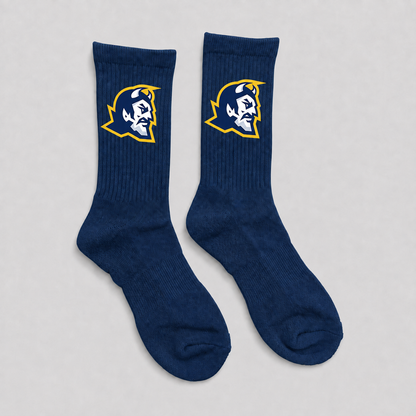 Blue Devil Solid Crew Socks