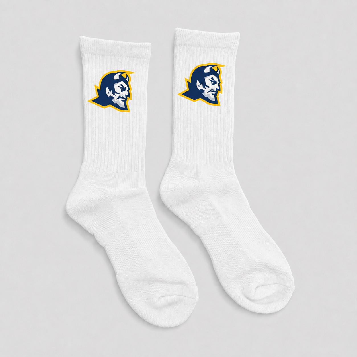 Blue Devil Solid Crew Socks