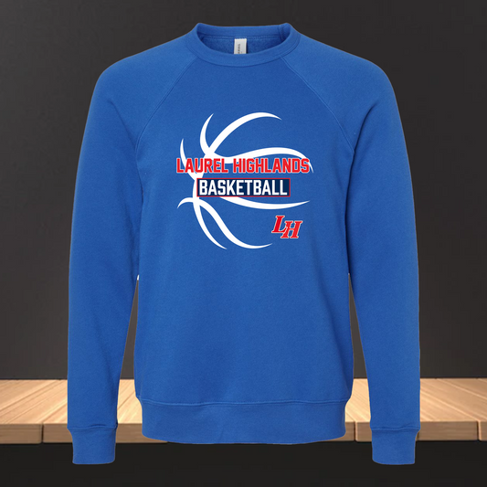 Mustangs Basketball Sponge Fleece Raglan Crewneck