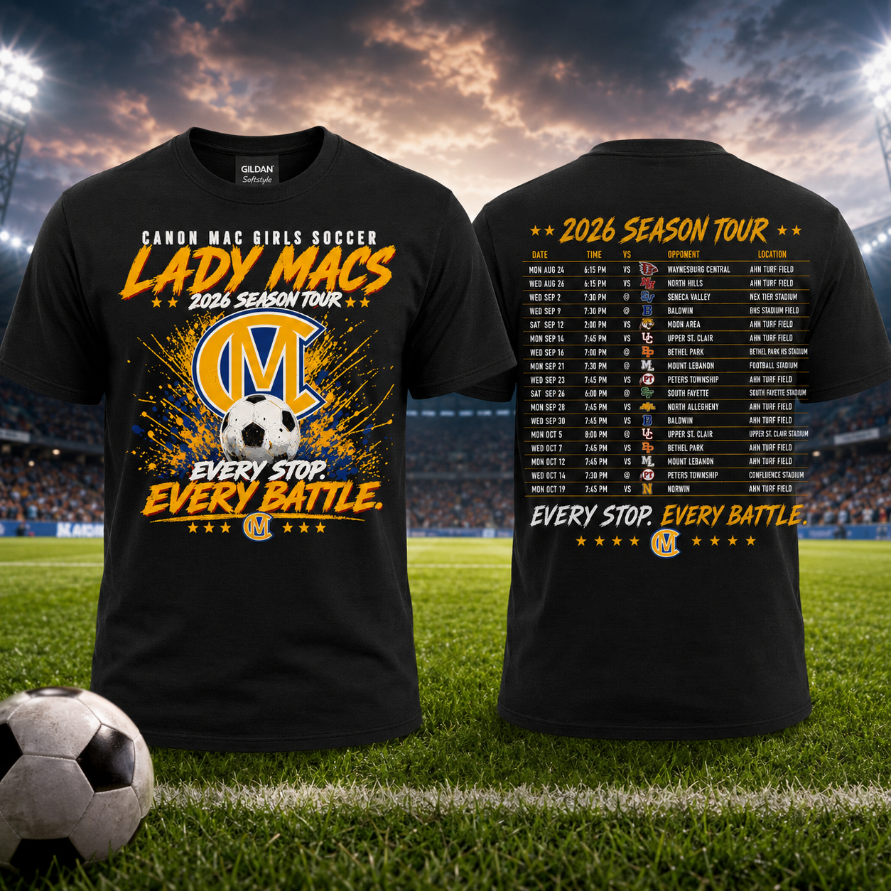 Canon Mac Girls Soccer Season Tour T-Shirt