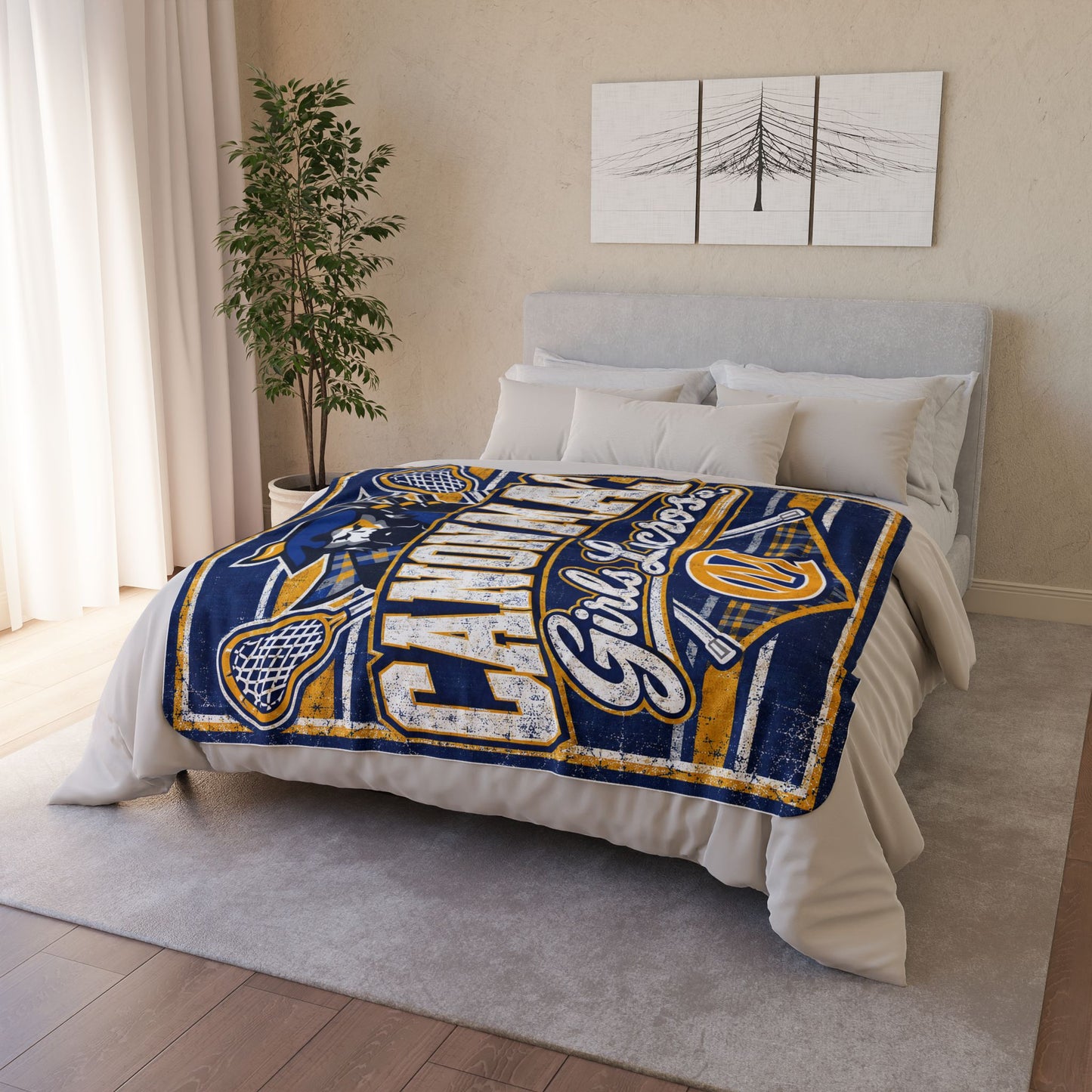 Canon Mac Girls Lacrosse  50x60 Sherpa Blanket
