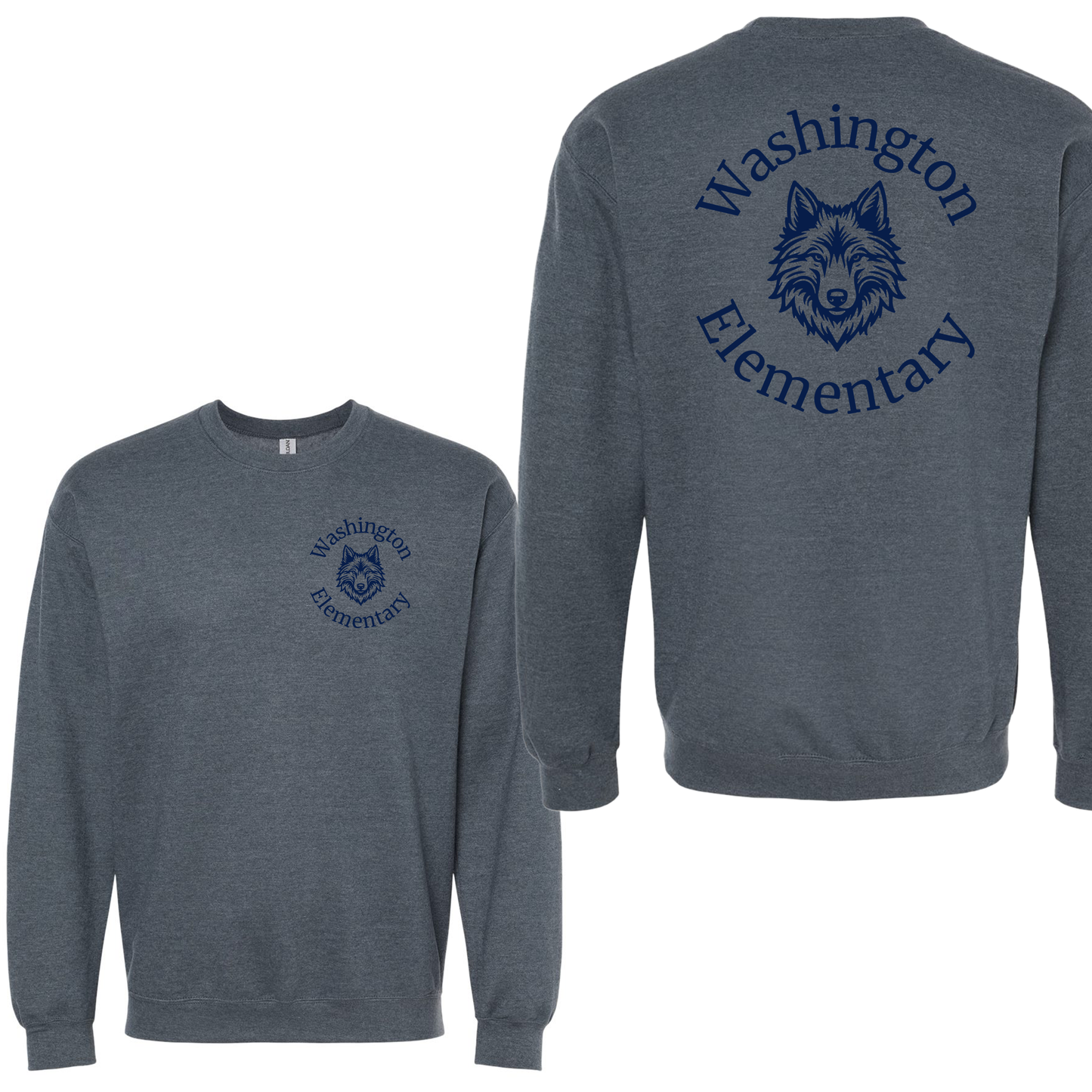 Washington Elementary Crewneck Front and Back