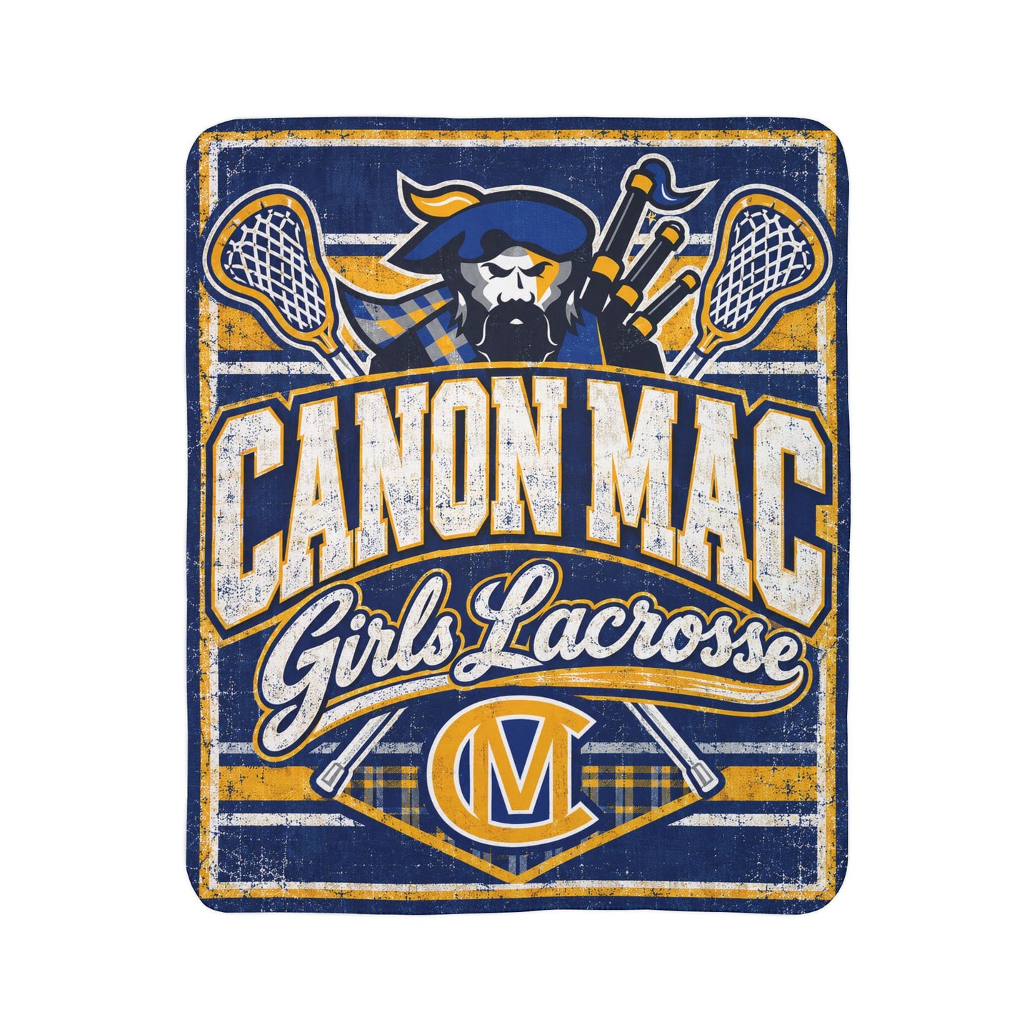 Canon Mac Girls Lacrosse  50x60 Sherpa Blanket