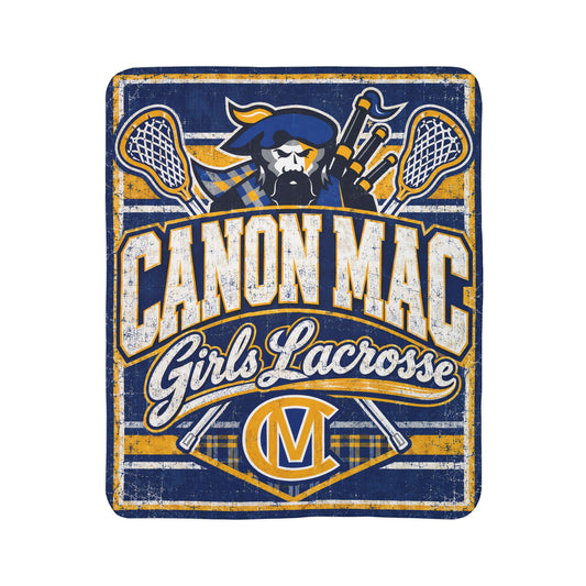 Canon Mac Girls Lacrosse  50x60 Sherpa Blanket