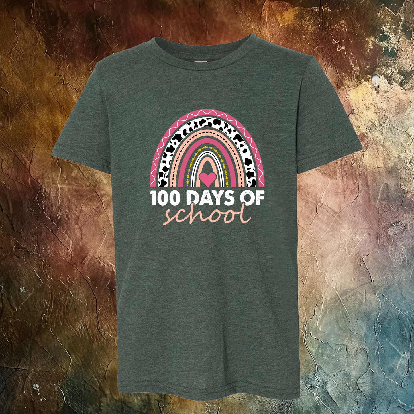 100 Days Of School Rainbow T-Shirt
