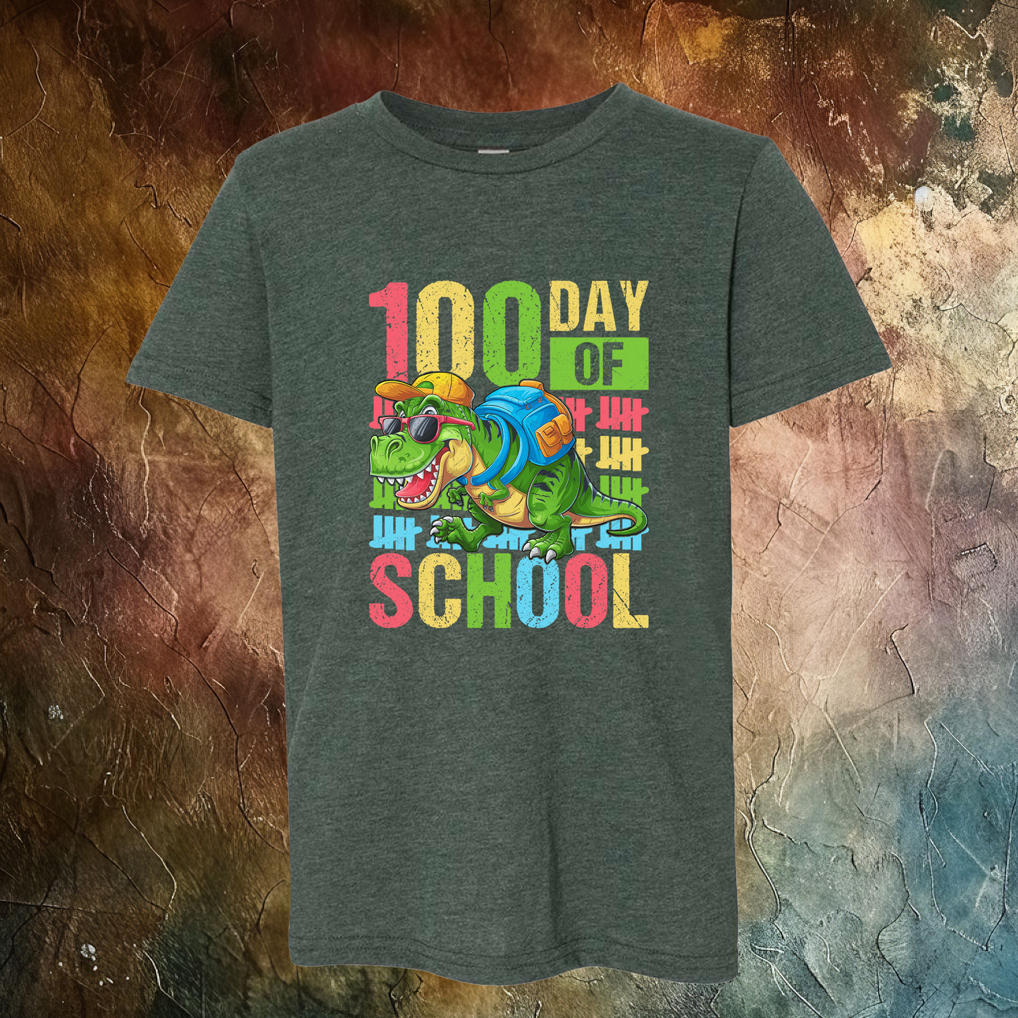 100 Days Of School Dino T-Shirt