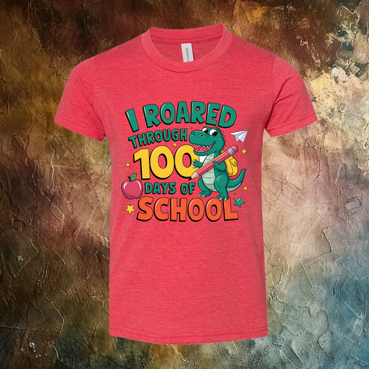 100 Days Of School I Roared T-Shirt