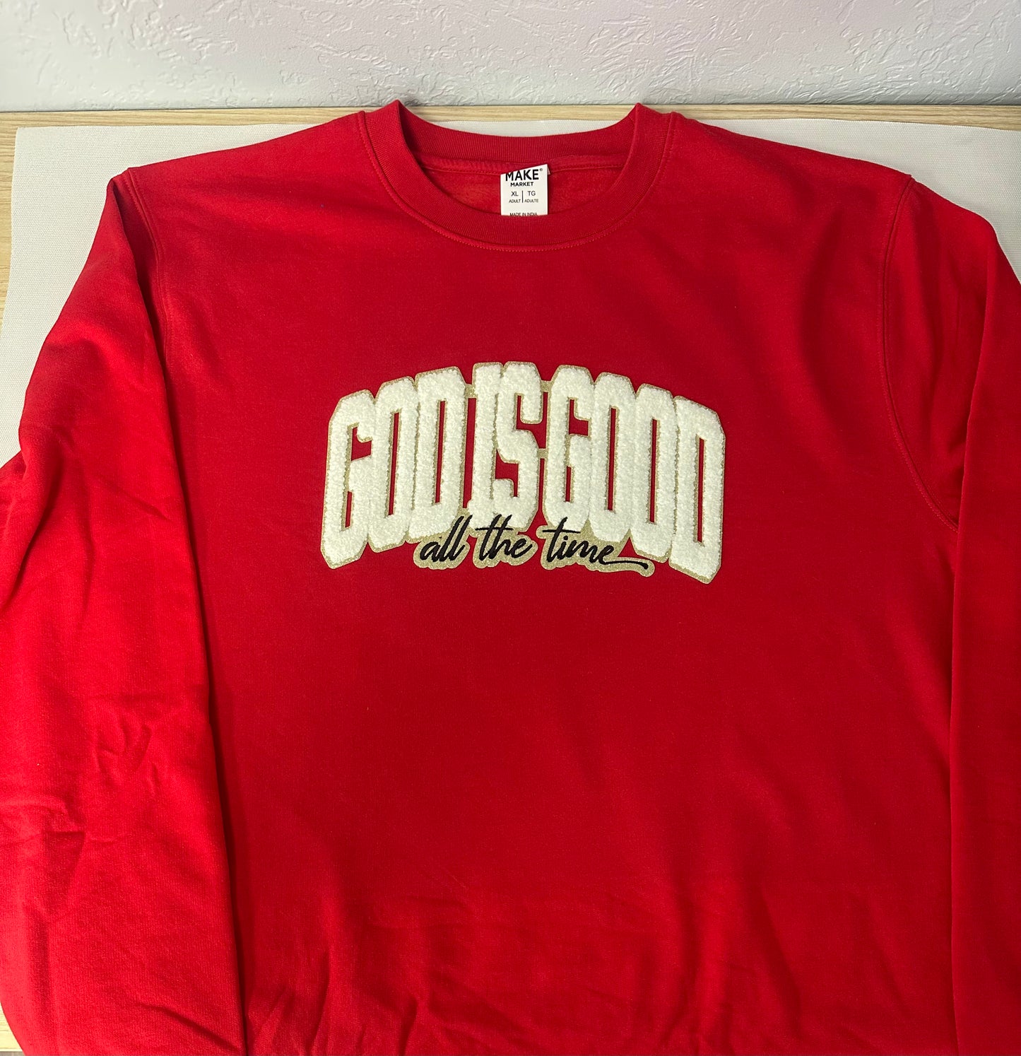 God Is Good Chenille Crewneck Sweatshirt
