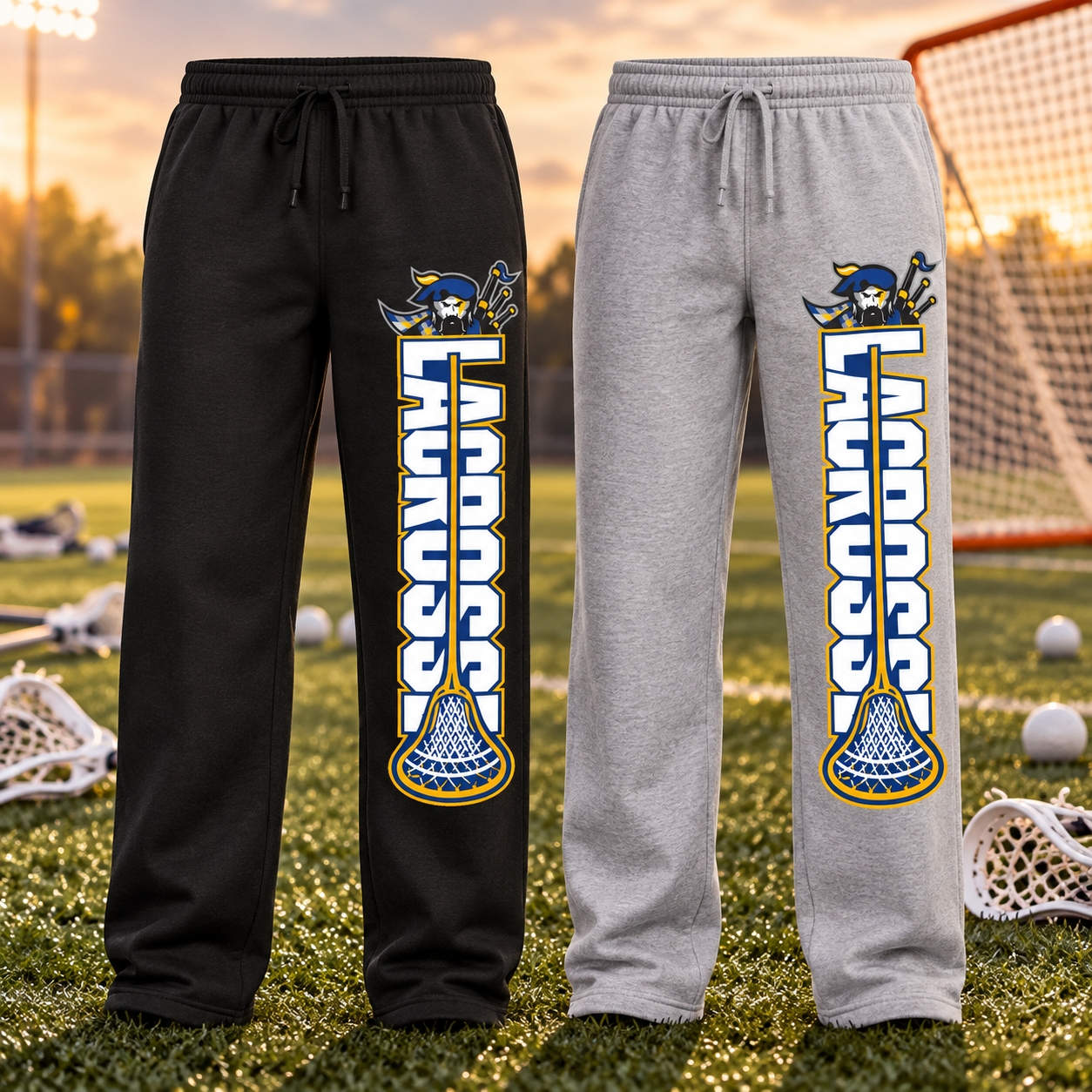 Lacrosse Open Bottom Sweatpants (No Pockets) Peeking