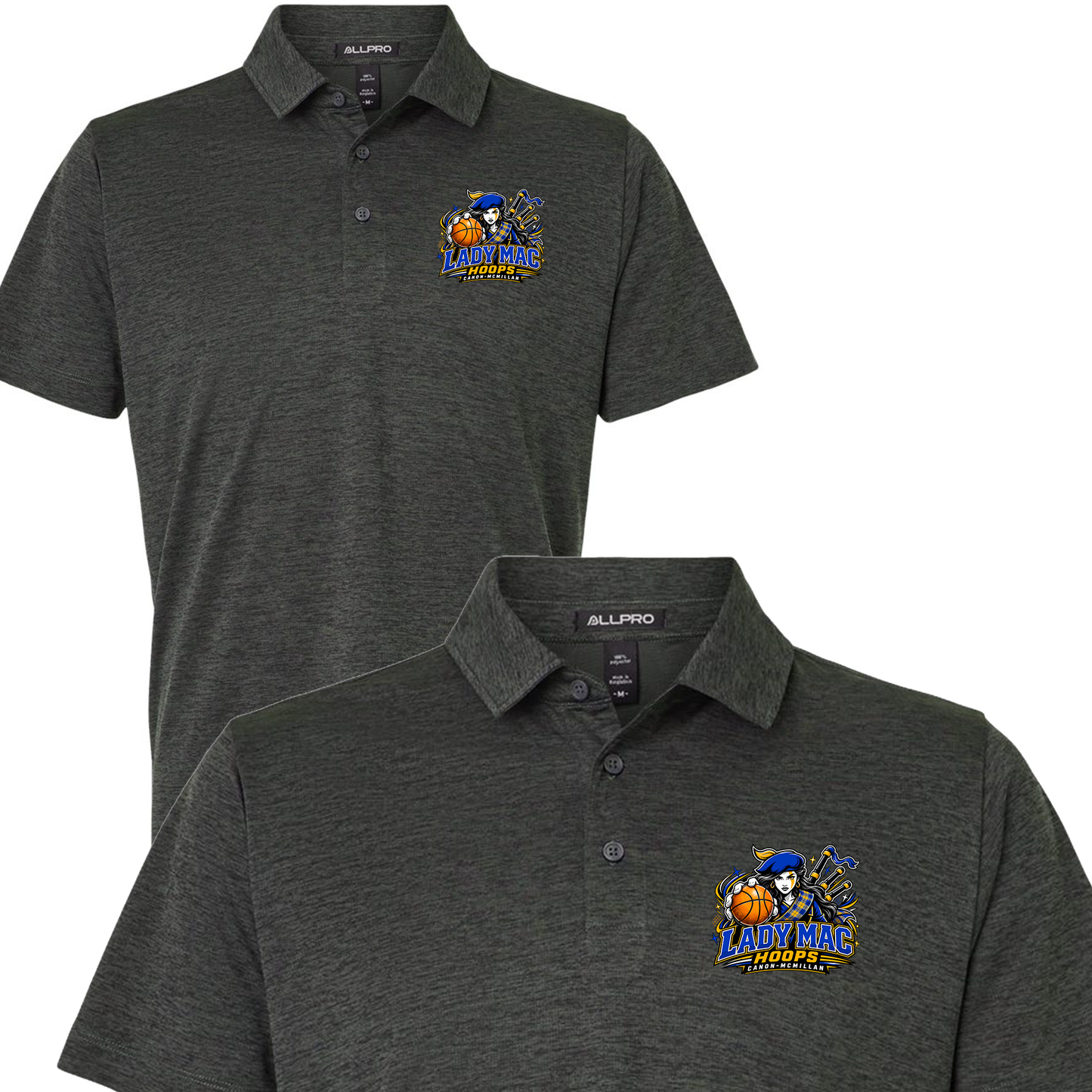 Lady Mac Hoops Logo Polo
