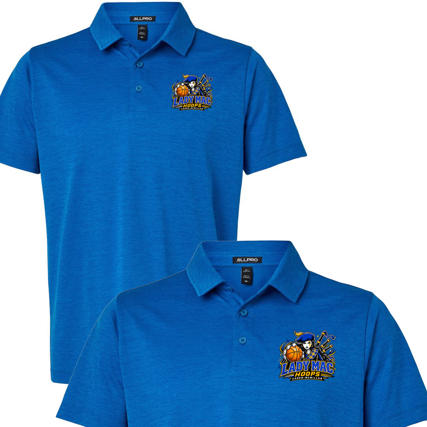 Lady Mac Hoops Logo Polo