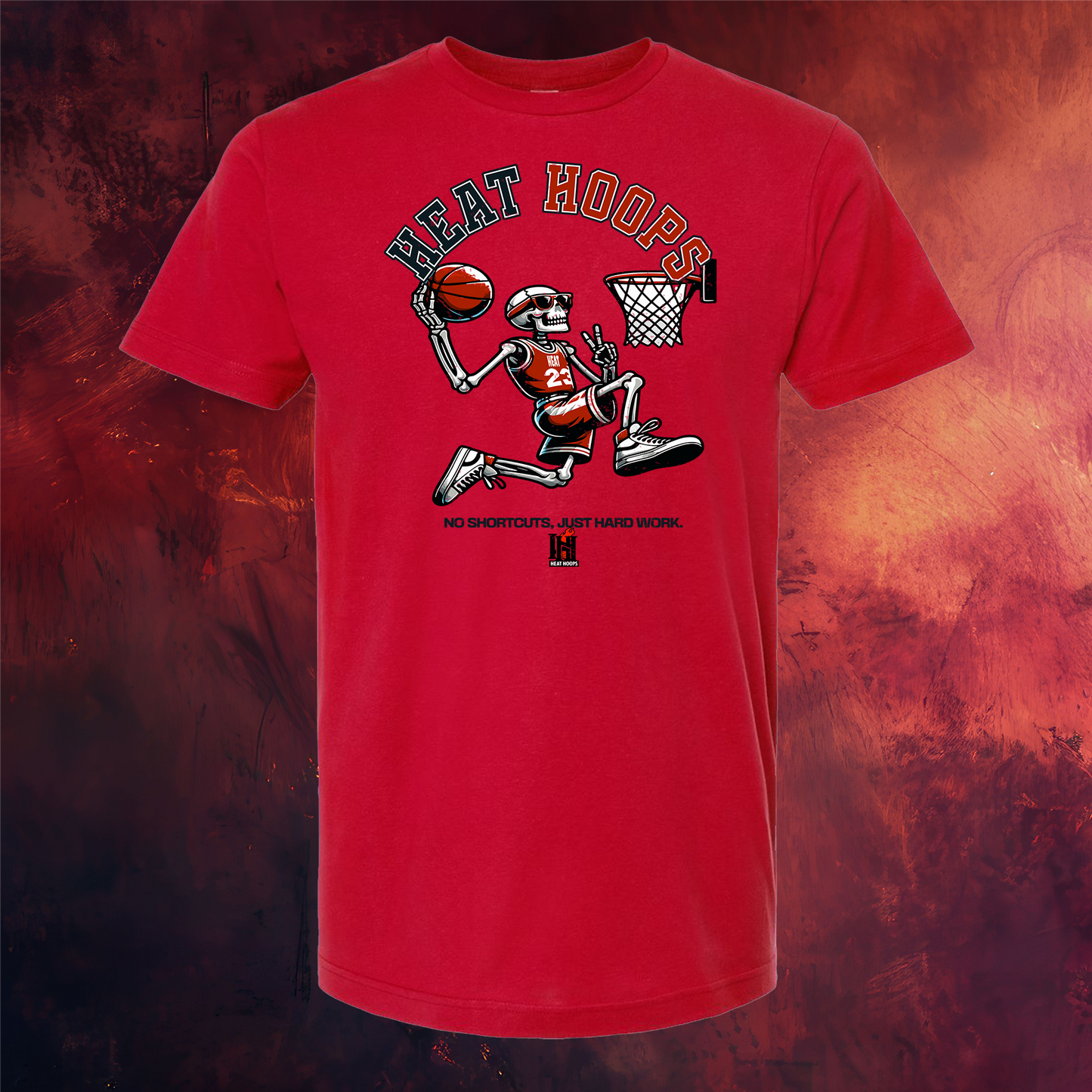 Heat Hoops "No Shortcuts" Skeleton Tee
