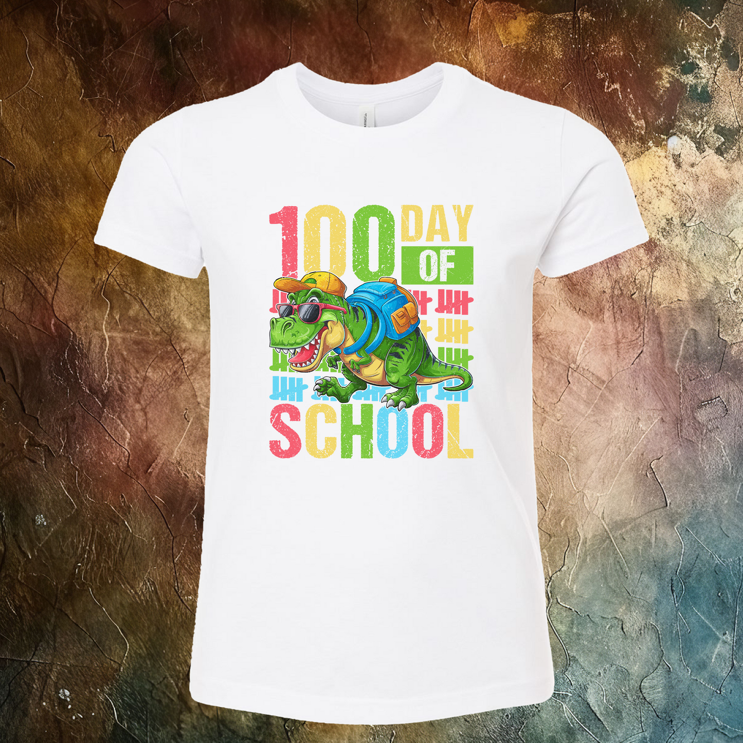 100 Days Of School Dino T-Shirt