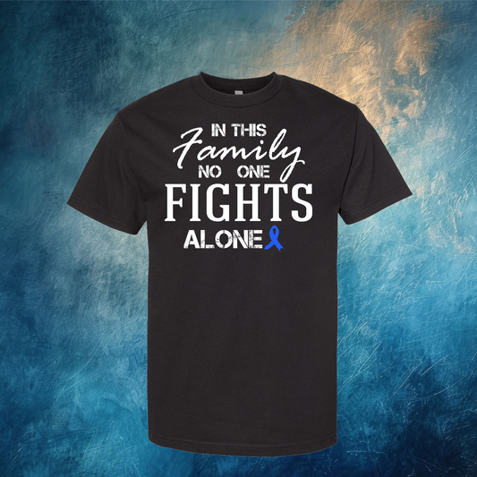 No One Fights Alone Diabetes Awareness T-Shirt