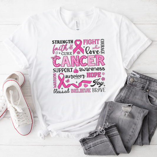 Breast Cancer Awareness Support BELLA + CANVAS Tee